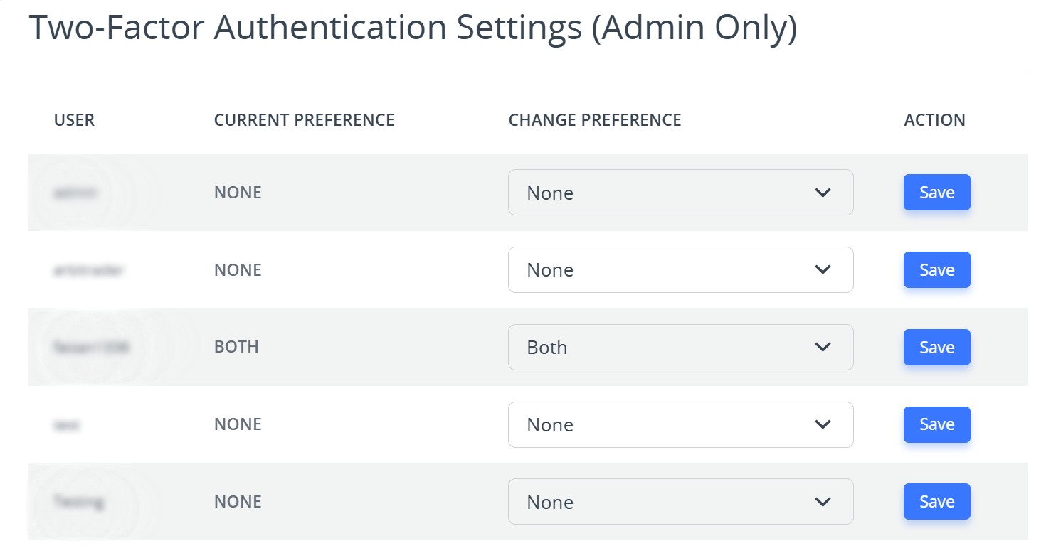 Change Preference Options