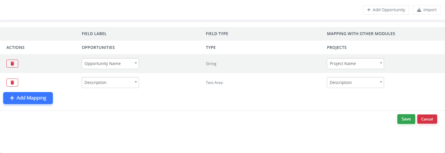 Custom Field Configuration