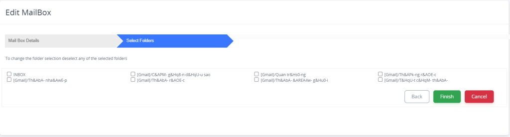 Process to select folders