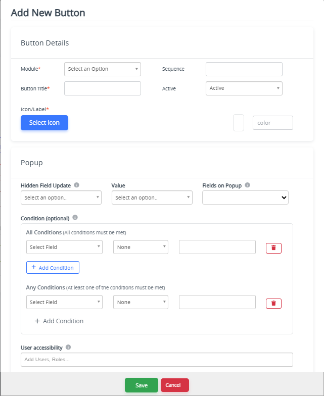 Adding New button