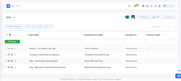 List View Deals