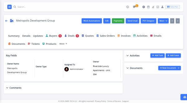 Summary View Owners