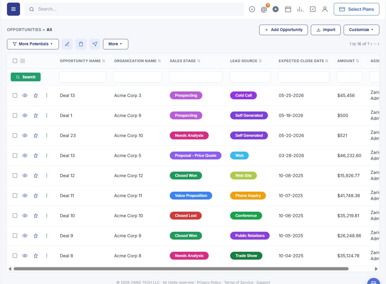 Track every deal in one organized dashboard