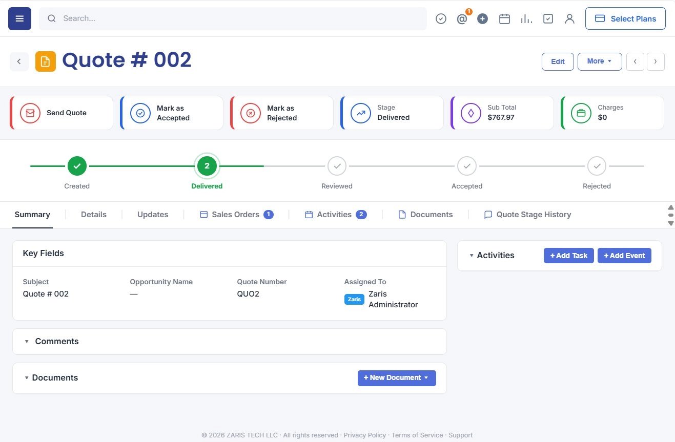 quote-Complete overview of pricing & terms