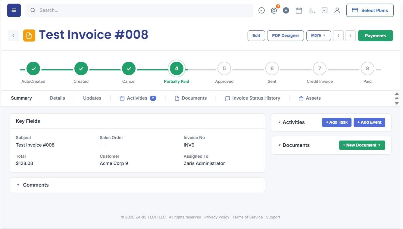 Invoice-Complete billing information in one place