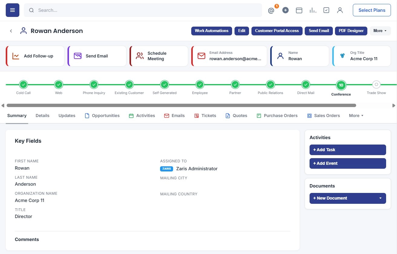 contacts-Complete profiles for stronger connections
