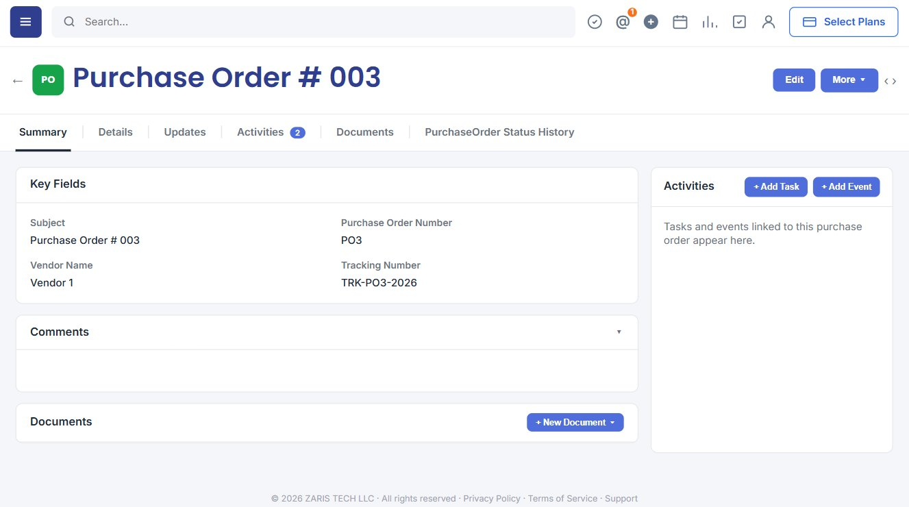 Complete Purchase Order Records in One Place