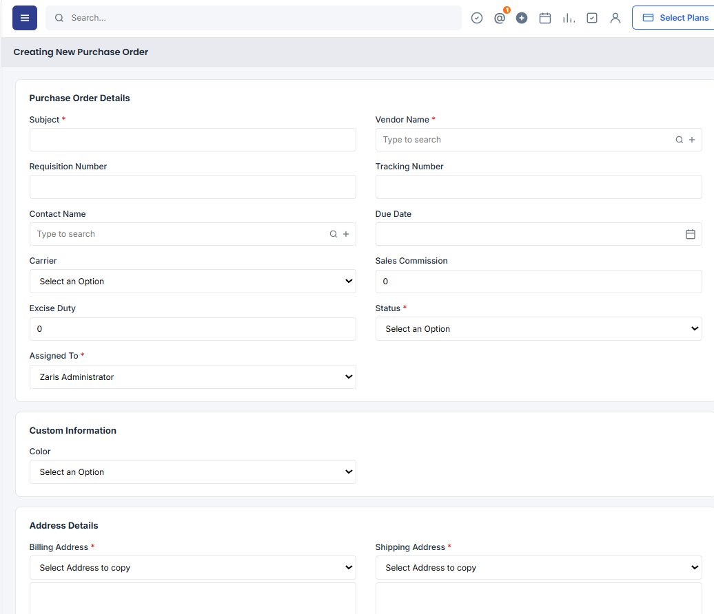 purchase order-Update Orders on the Go