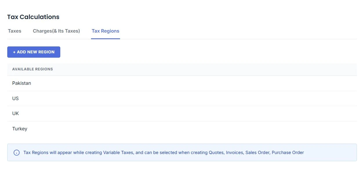 Tax Regions