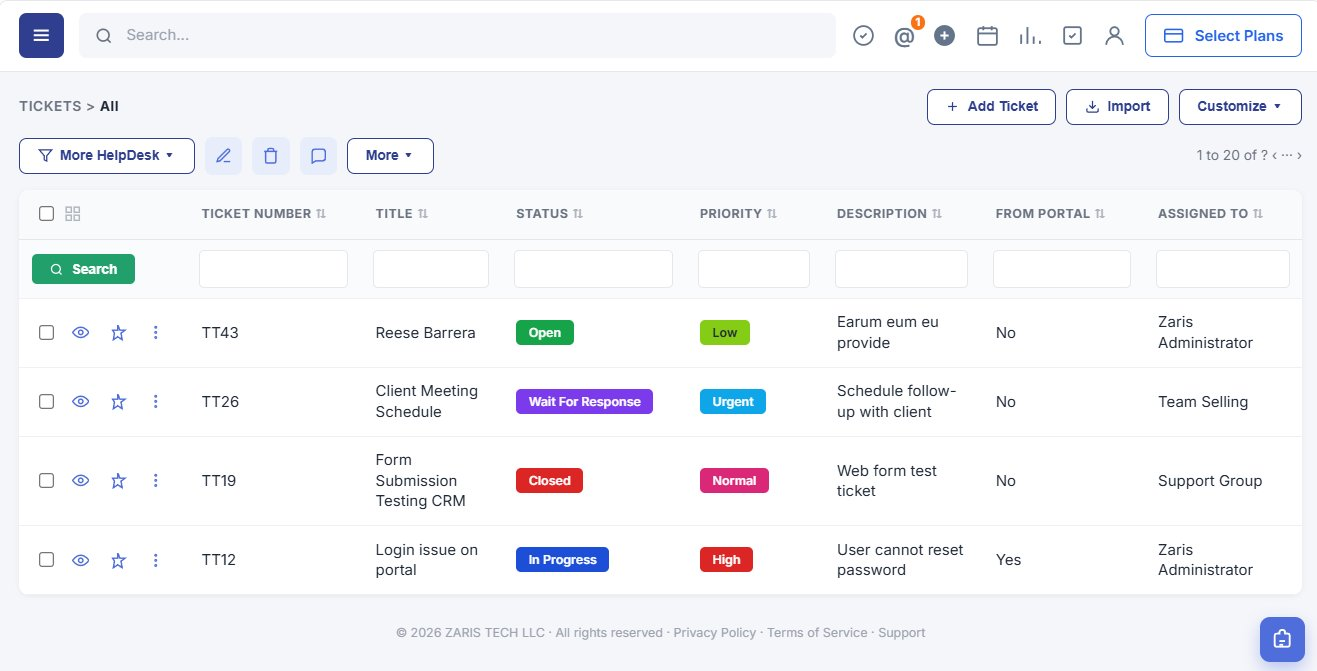 tickets-All support tickets in one help desk workspace